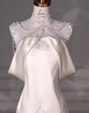 Gorgeous Mermaid Satin Lace Beads Long Wedding Dresses HZ1024
