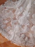 Dreamy Mermaid Halter Tulle Lace With Veil Long Wedding Dresses HZ1024