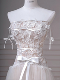 Pretty A Line Spaghetti Straps Tulle Lace Applique Long Wedding Dresses HZ1024