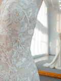 Dreamy Mermaid Tulle Lace Long Wedding Dresses HZ1024