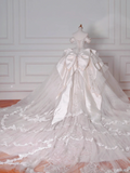 Timeless Ball Gown Off The Shoulder Satin Tulle Lace Sequin Beads Long Wedding Dresses HZ1024