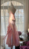 Special Mermaid Spaghetti Straps Chiffon Printed Beads Long Prom Dresses Formal Dress HZ1024