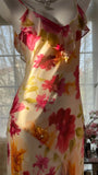 Sexy Mermaid Spaghetti Straps Chiffon Printed Flowers Beads Long Prom Dresses Formal Dress HZ1024