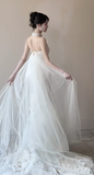Stunning Mermaid Strapless Tulle Lace Beads With Veil Long Wedding Dresses HZ1024