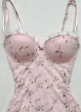 Cute A Line Spaghetti Straps Pink Satin Chiffon Applique Short Homecoming Dress 16th Birthday Outfits HZ1024