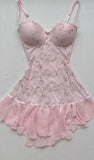 Cute A Line Spaghetti Straps Pink Satin Chiffon Applique Short Homecoming Dress 16th Birthday Outfits HZ1024