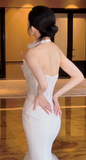 Stunning Mermaid Strapless Satin Tulle Lace Long Wedding Dresses HZ1024