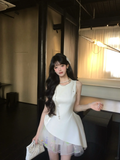 Chic 18th A Line Satin Tulle Short Homecoming Dress Birthday Outfits HZ1024