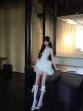 Chic 18th A Line Satin Tulle Short Homecoming Dress Birthday Outfits HZ1024