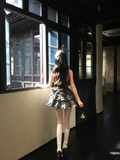 Gray 17th Ball Gown Strapless Satin Short Homecoming Dress Birthday Outfits HZ1024