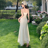 Charming Mermaid Spaghetti Straps Satin Lace Applique Long Prom Dresses Formal Dress HZ1024