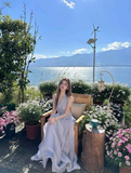 Classy A Line Halter Chiffon Long Prom Dresses Formal Dress HZ1024