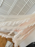Princess A Line Spaghetti Straps Chiffon Tulle Ruffles Long Prom Dresses Formal Dress HZ1024