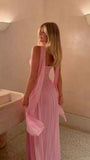 Eelgant A Line Strapless Sweetheart Chiffon Long Prom Dresses Formal Dress HZ1024