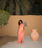 Chic A Line Halter Chiffon Long Prom Dresses Formal Dress HZ1024