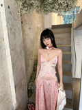 Vintage A Line Spaghetti Straps Satin Lace Long Prom Dresses Formal Dress HZ1024