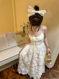 Princess A Line Spaghetti Straps Lace Long Prom Dresses Formal Dress HZ1024