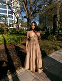 Sexy A Line Halter Satin Long Prom Dresses Formal Dress HZ1024