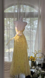 Gorgeous Mermaid Sapghetti Straps Yellow Satin Chiffon Beads Long Prom Dresses Formal Dress HZ1024