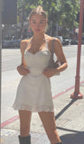 Elegant A Line Halter Satin Short Homecoming Dress 20th Birthday Outfits HZ1024