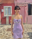 Pretty A Line Spaghetti Straps Lilac Satin Short Homecoming Dress 19th Birthday Outfits HZ1024