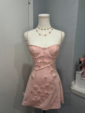 Pretty A Line Spaghetti Straps Satin Applique Short Homecoming Dress 17th Birthday Outfits HZ1024