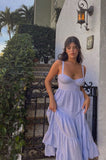 Charming A Line Spaghetti Straps Lilac Satin Long Prom Dresses Formal Dress HZ1024