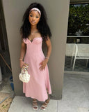 Elegant A Line Off The Shoulder Pink Satin Slit Long Prom Dresses Formal Dress HZ1024