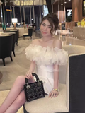 Sexy A line Strapless White Short Homecoming Dress 19th Birthday Outfits HZ1024