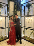 Pretty Mermaid Sweetheart Lace Long Prom Dresses Formal Dress HZ1024