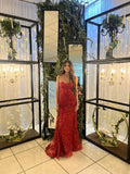 Pretty Mermaid Sweetheart Lace Long Prom Dresses Formal Dress HZ1024