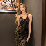 Chic Mermaid Halter Satin Lace Long Prom Dresses Formal Dress HZ1024