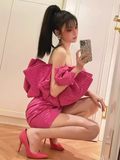 Elegant Sheath Strapless Pink 18th Birthday Dress Short Homecoming Dresses HZ1024