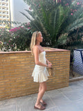 Modest Mermaid Spaghetti Straps Satin With Ruffles Hem Short Homecoming Dress 21th Birthday Outfits HZ1024