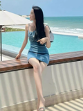 Elegant Sheath Straps Blue 18th Birthday Dress Short Homecoming Dresses HZ1024