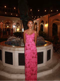 Gorgeous Mermaid Halter Satin Sequin Long Prom Dresses Formal Dress HZ1024