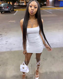 Sexy Bodycon Mermaid Spaghetti Straps White Satin Short Homecoming Dress 21th Birthday Outfits HZ1024