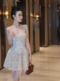 Elegant A Line Spaghetti Straps Tulle 18th Birthday Dress Short Homecoming Dresses HZ1024