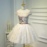 Elegant Ball Gown Off The Shoulder Birthday Outfits Tulle Homecoming Dresses HZ1024