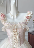 Sweetheart A Line Square Satin Chiffon Flowers Short Homecoming Dress 16th Birthday Outfits HZ1024