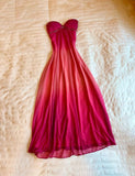 Gradient A line Sweetheart Chiffon Sequin Long Prom Dresses Formal Dress HZ1024