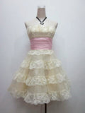 Sweet 16th Ball Gown Strapless Lace Short Homecoming Dress Birthday Outfits HZ1024