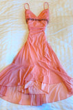 Unique A Line Spaghetti Straps Chiffon Long Prom Dresses Formal Dress HZ1024