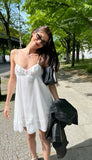 Simple White A Line Spaghetti Straps Satin Short Homecoming Dress 19th Birthday Outfits HZ1024
