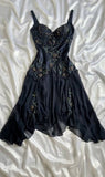 Vintage A Line Spaghetti Straps Satin Chiffon Beads Applique Short Homecoming Dress 22th Birthday Outfits HZ1024
