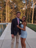 Sexy Mermaid Strapless Lace Short Homecoming Dress 20th Birthday Outfits HZ1024
