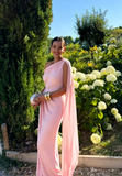 Elegant Mermaid One Shoulder Satin Pleated Long Prom Dress,Formal Dress HZ1024