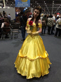 Royal Retro Ball Gown Off The Shoulder Yellow Satin With Gloves Long Prom Dress,Formal Dress HZ1024