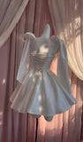 Vintage Ball Gown Straps White Homecoming Dress 18th Birthday Outfits HZ1024