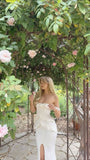Chic Mermaid Off The Shoulder Satin Ruffle Slit Long Prom Dress,Formal Dress HZ1024
